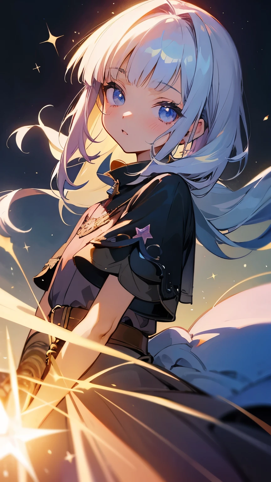 RPG warrior,masterpiece、photograph、Agnès Cecile、guess 、eye、heart pounding、Anime Small、Star eyes、Sparkling eyes、beautiful、cute、fantasy art、