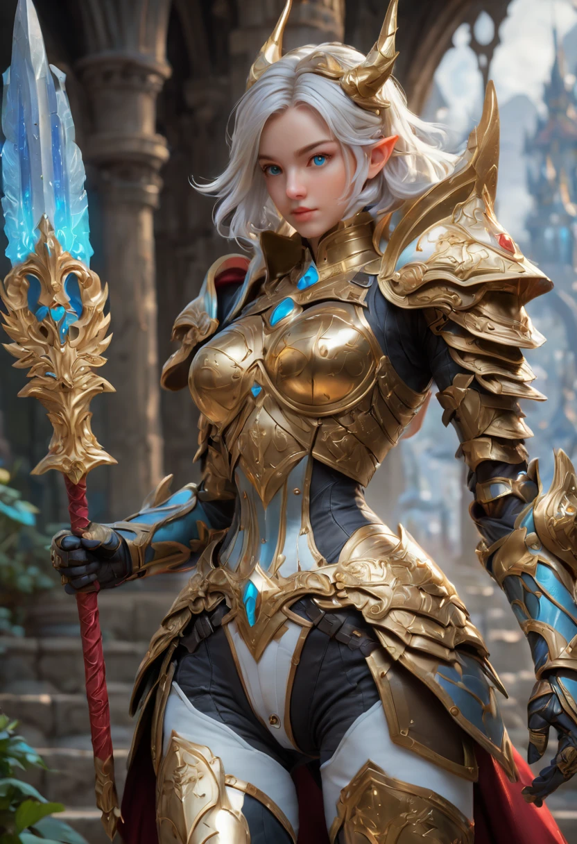 Hero of Another World, Gorgeous armor, (best quality, masterpiece, Representative work, official art, Professional, Ultra intricate detailed, 8k)
