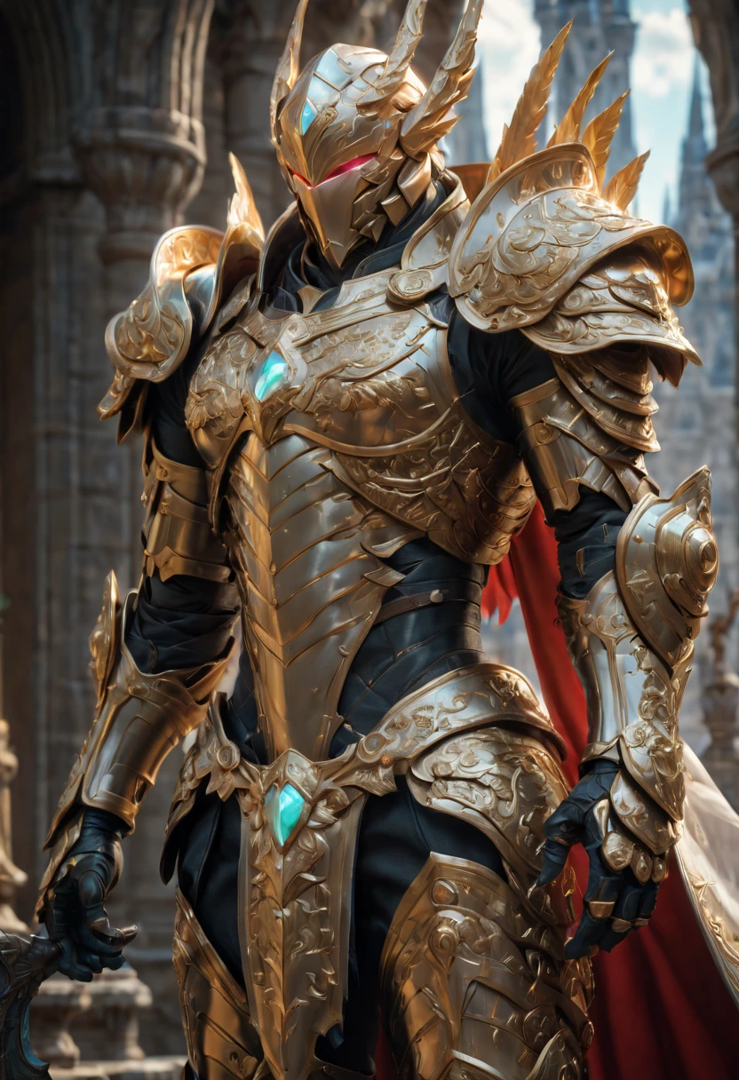 Hero of Another World, Gorgeous armor, (best quality, masterpiece, Representative work, official art, Professional, Ultra intricate detailed, 8k)