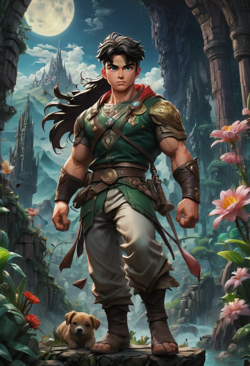 Hero of Another World, Weapon, fighting, battlefield, Motion Blur, best composition, (best quality, masterpiece, Representative work, official art, Professional, Ultra intricate detailed, 8k)