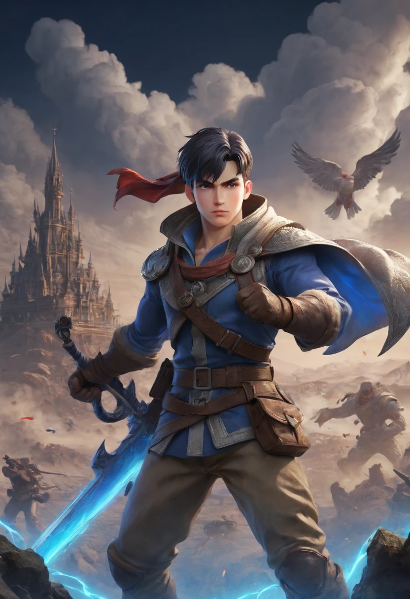 Hero of Another World, war, (best quality, masterpiece, Representative work, official art, Professional, Ultra intricate detailed, 8k)