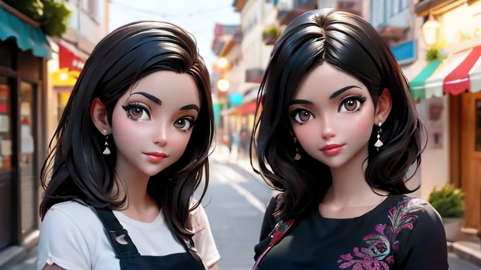 un pasaje comercial con muchas tiendas de todo tipo, ultra detallado, 8k, High Definition, antecedentes de calidad, trazado de rayos, anime 3D, obra de arte, bello anime 3D, 3d anime detallado