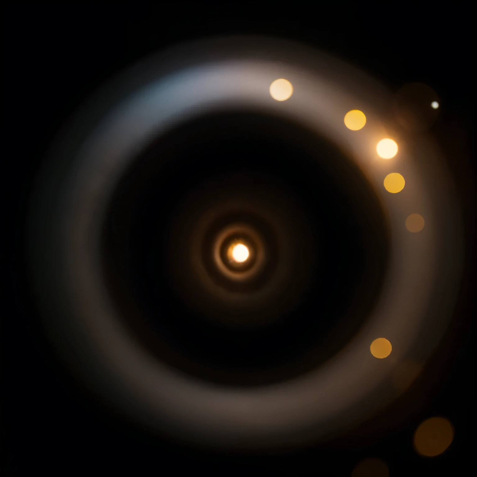 amazing bokeh come out from the black deep hole