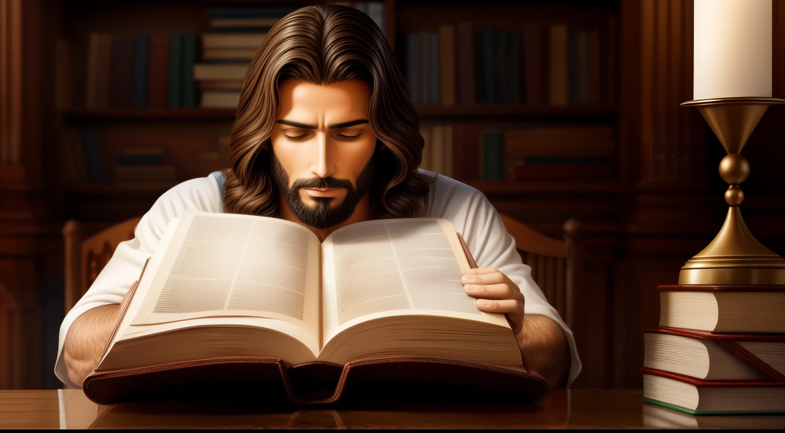 jesus segurando uma biblia