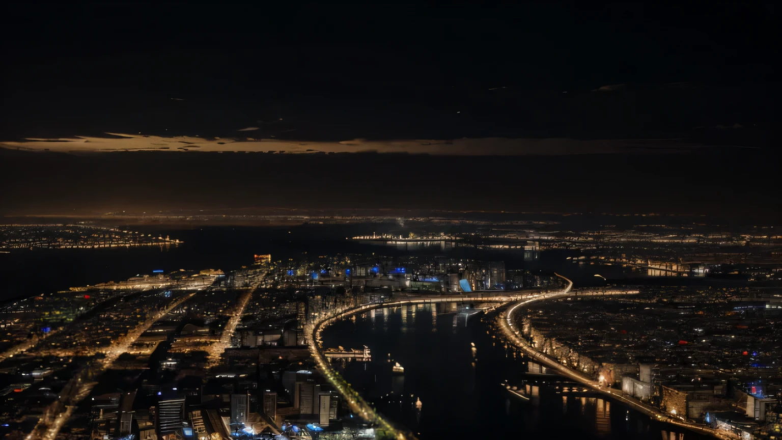 imagine a hyper-realistic 8k close up image of night fall over an african city