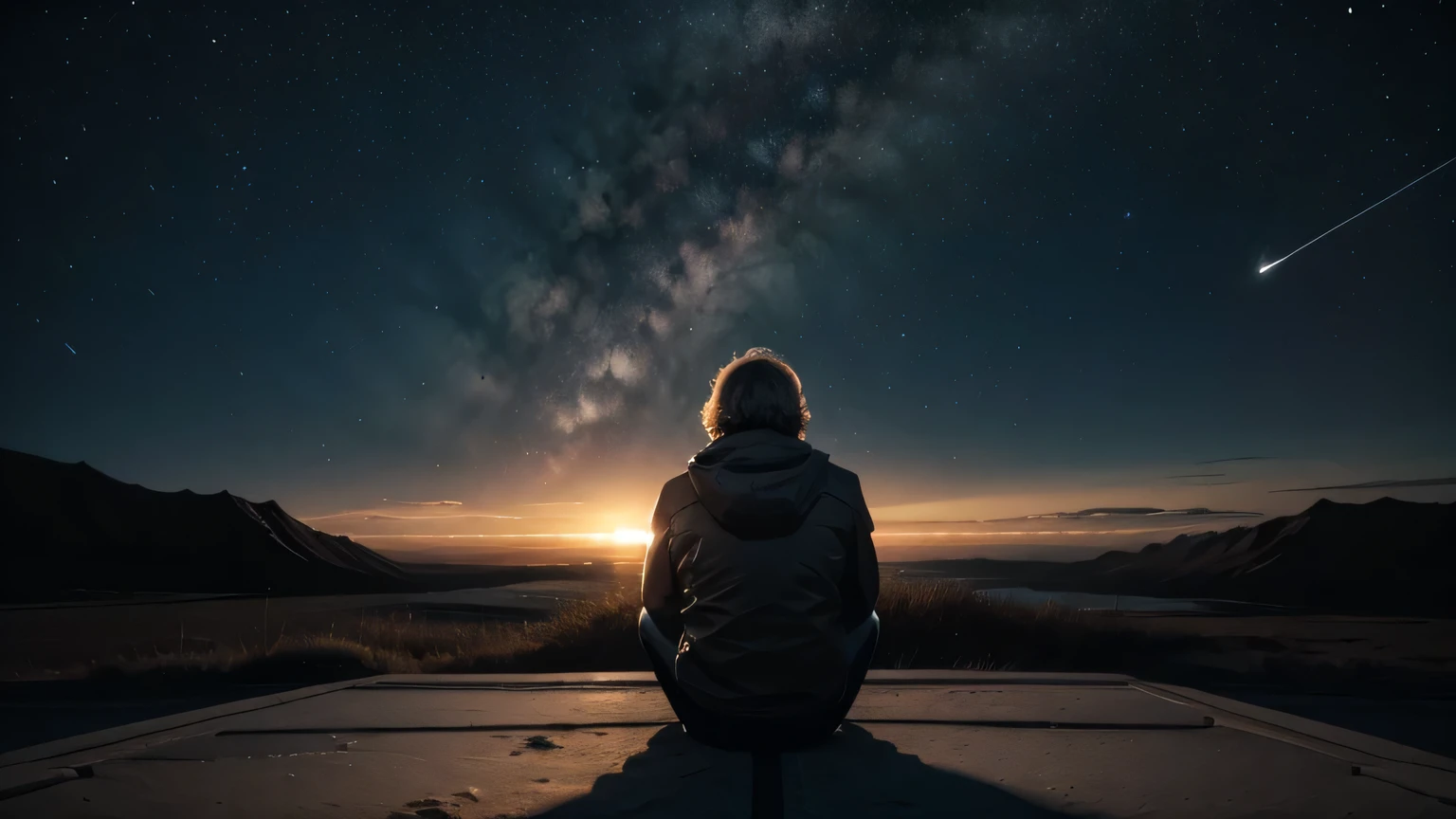 philosophers talking sitting in the middle of space with many planets and constellations, 8K
