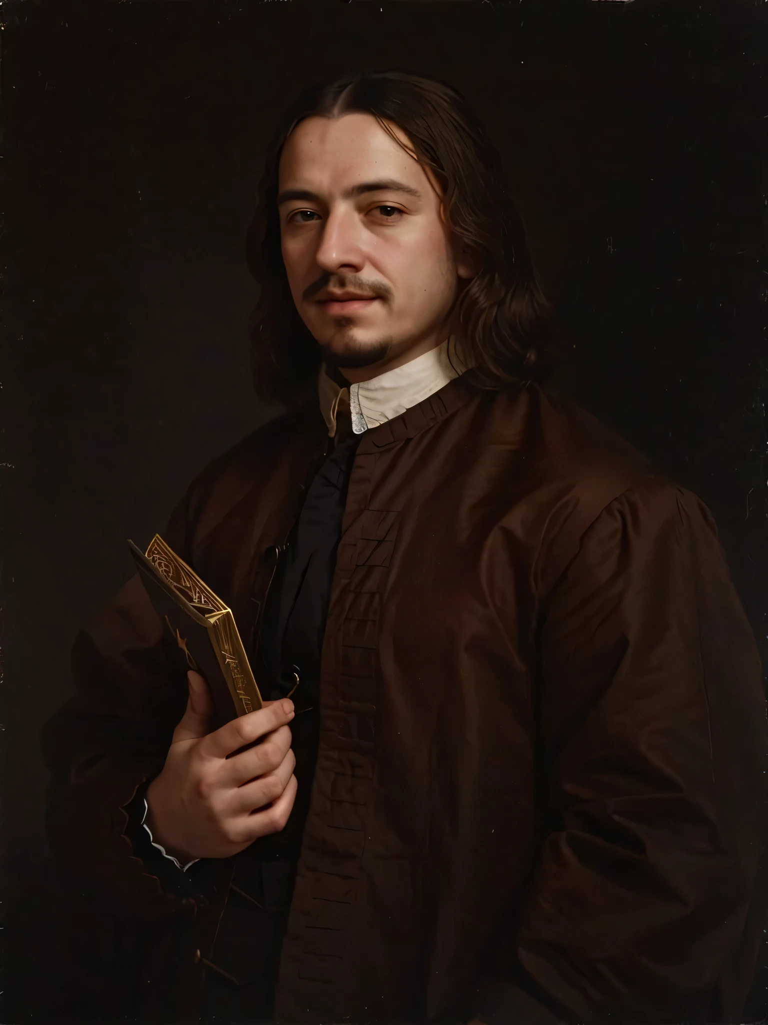 a pintura de um homem with a book in his hand, Direção: William Dobson, inspirado em Boetius Adamsz Bolswert, inspirado em Abraham Hondius, Gerard van Honthorst, inspirado em Thomas Gambier Parry, por Mary Beale, inspired Direção: William Dobson, Cranbow Jenkins, pintura de um homem, Adam queimar