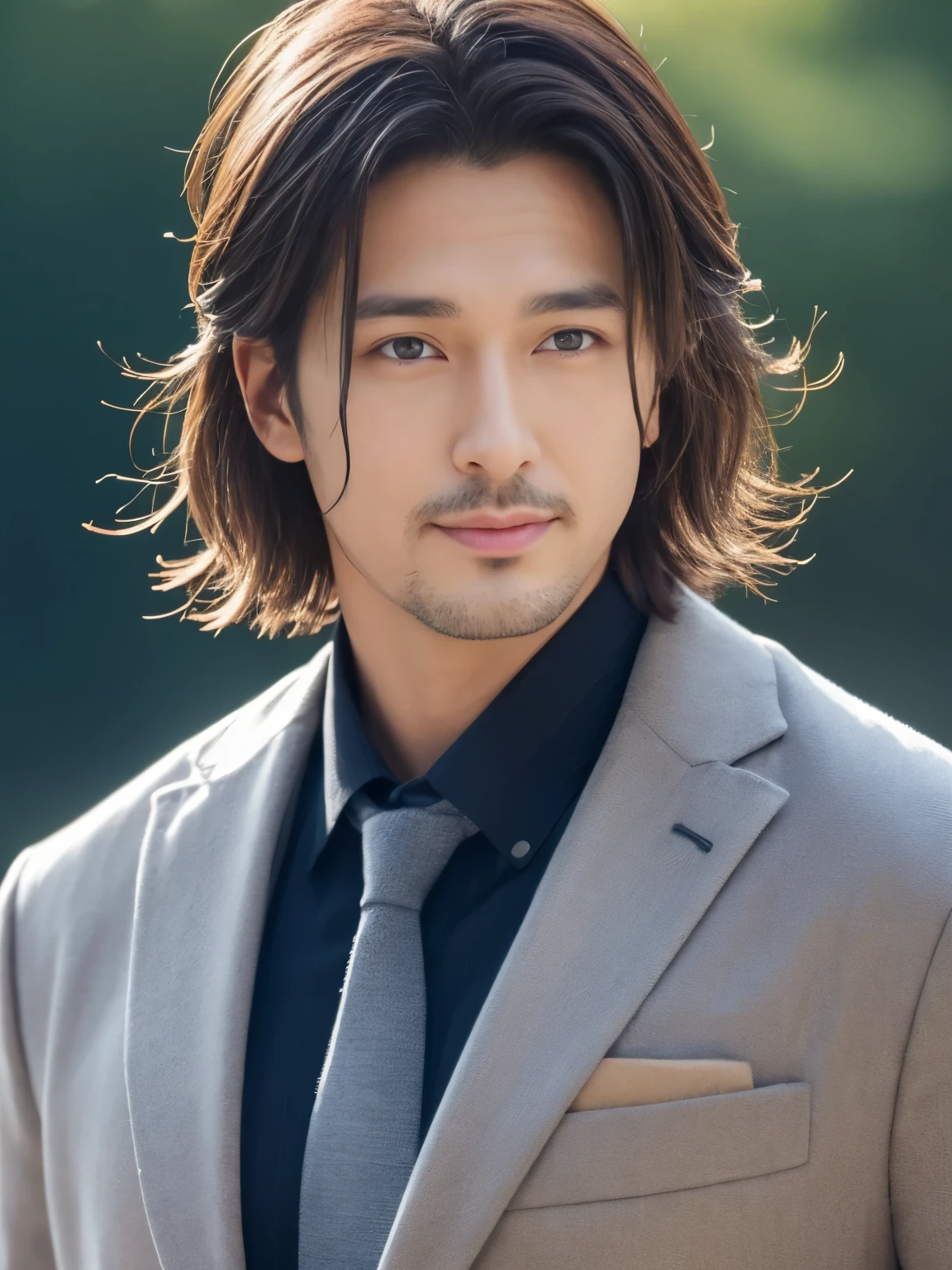 musician、Refreshingly handsome man in his 40s、(Super cool S class boy)、Japanese male 40 years old、a handsome guy、(CG Unity 8K high resolution photo)、(very detailedSクラスのa handsome guy性)、(Photoreal)、(highest quality))、Super detailed、super high quality、expensive、viewer、kind person、very beautiful hair perm hair、bright pictures、handsome like a model、Handsome like an idol、looking at camera、