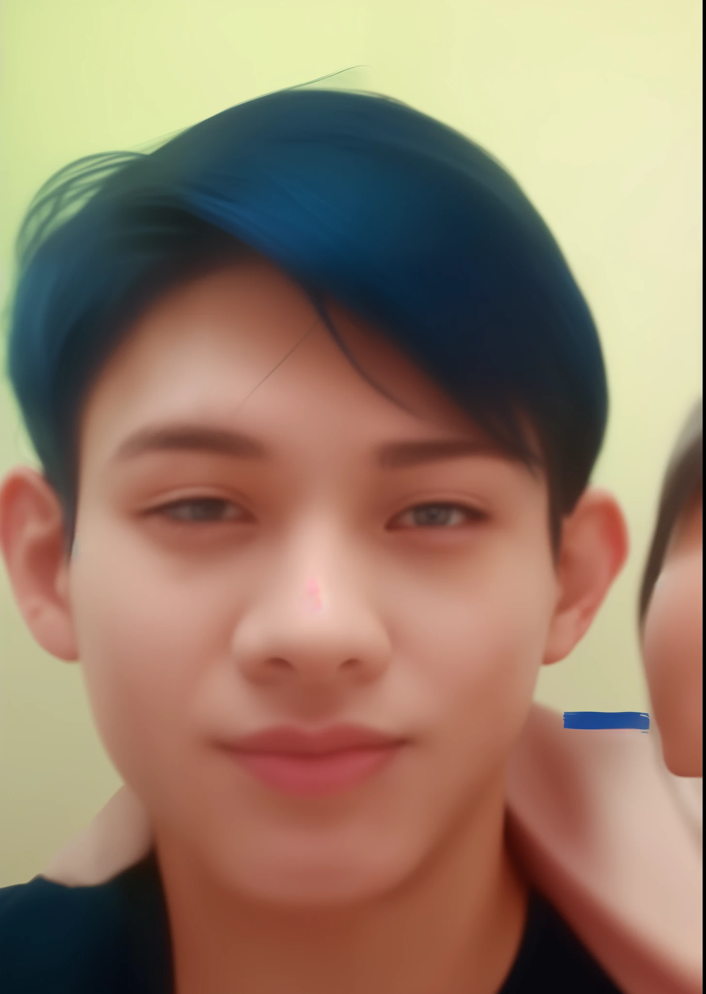 there is a man with blue hair and a woman with blue hair, with blue hair, with blue skin, bluish face, blue colored, from 8 k matte, 2 7 years old, blue symmetric eyes 24yo, 2 8 years old, blue short hair, blue color, blue hair, short blue hair, 2 9 years old, blue hairs