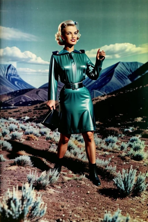 image from an old TV series from the 1950s similar to the cover of an old Science Fiction pulp book