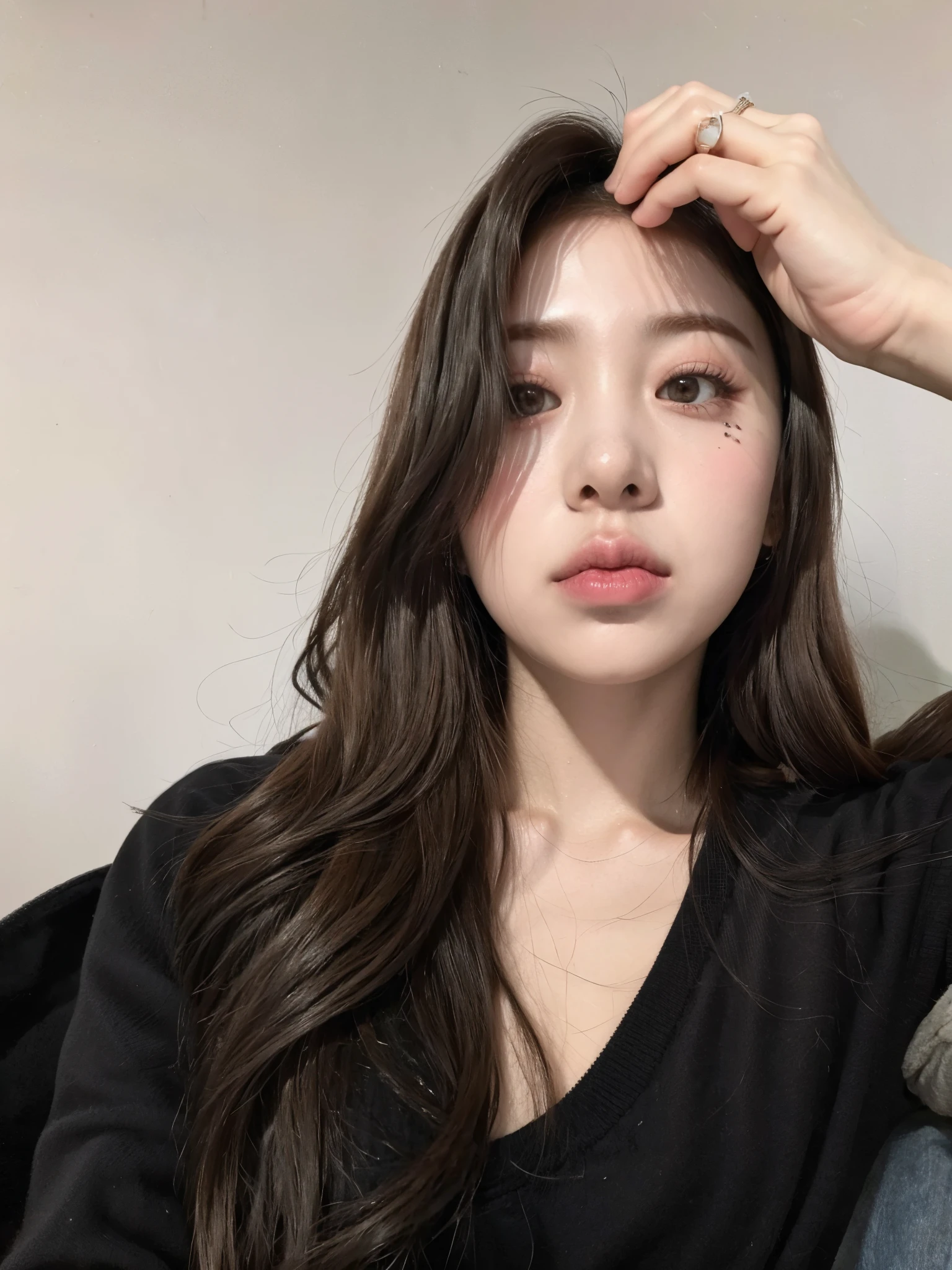 hay una mujer que se cepilla el pelo con un cepillo, Jennie rosa negra, jaeyeon nam, heonhwa choe, hermosa mujer surcoreana, muchacha coreana, lee ji-eun, lee ji - eun, ulzzang, Jisoo de Blackpink, aparcar desde-min, jossi de blackpink, retrato de jisoo blackpink, jisoo de blackpink, kim doyoung