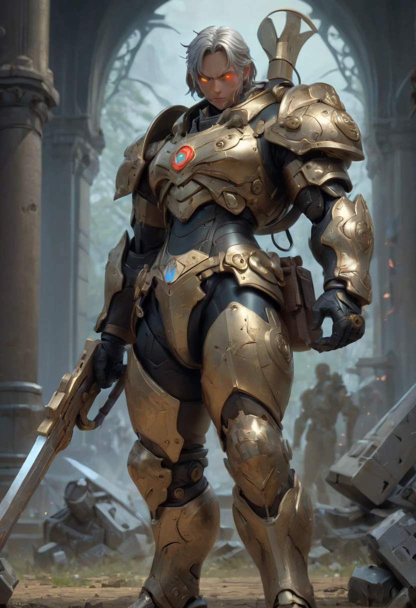Hero of Another World, Weapon, equipment, battlefield, (best quality, masterpiece, Representative work, official art, Professional, Ultra intricate detailed, 8k)