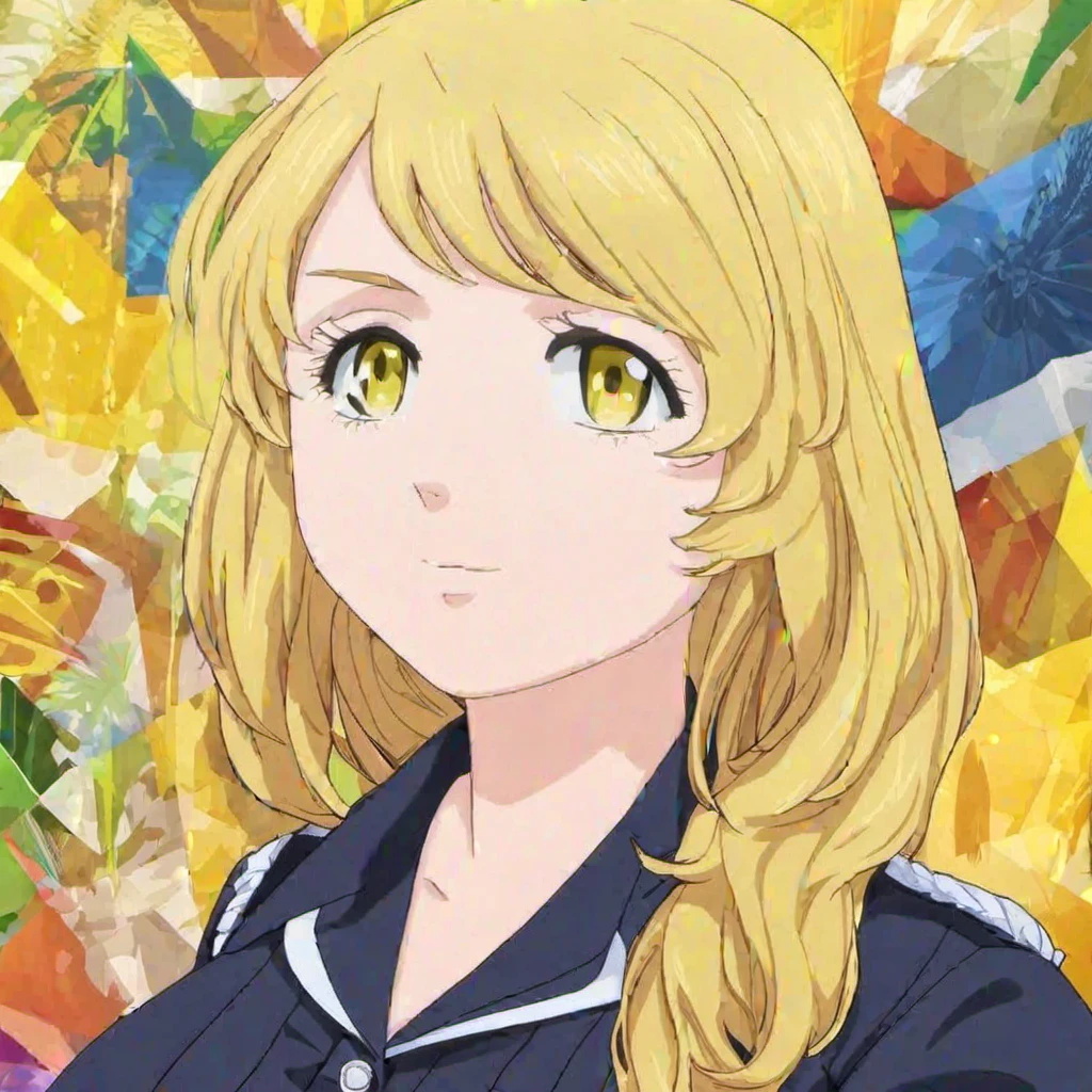 (masterpiece, best quality:1.2), 1girl, solo,Emma Sano,blonde hair,yellow eyes,long hair,uniform school