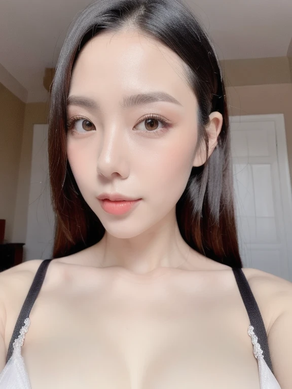 (realistic、masterpiece、Best Quality、8K、highres、high resolution:1.3)、1 girl、Gigantic breasts、white bikini、looking at viewers、super fine face and eyes、long hair、 upper body、