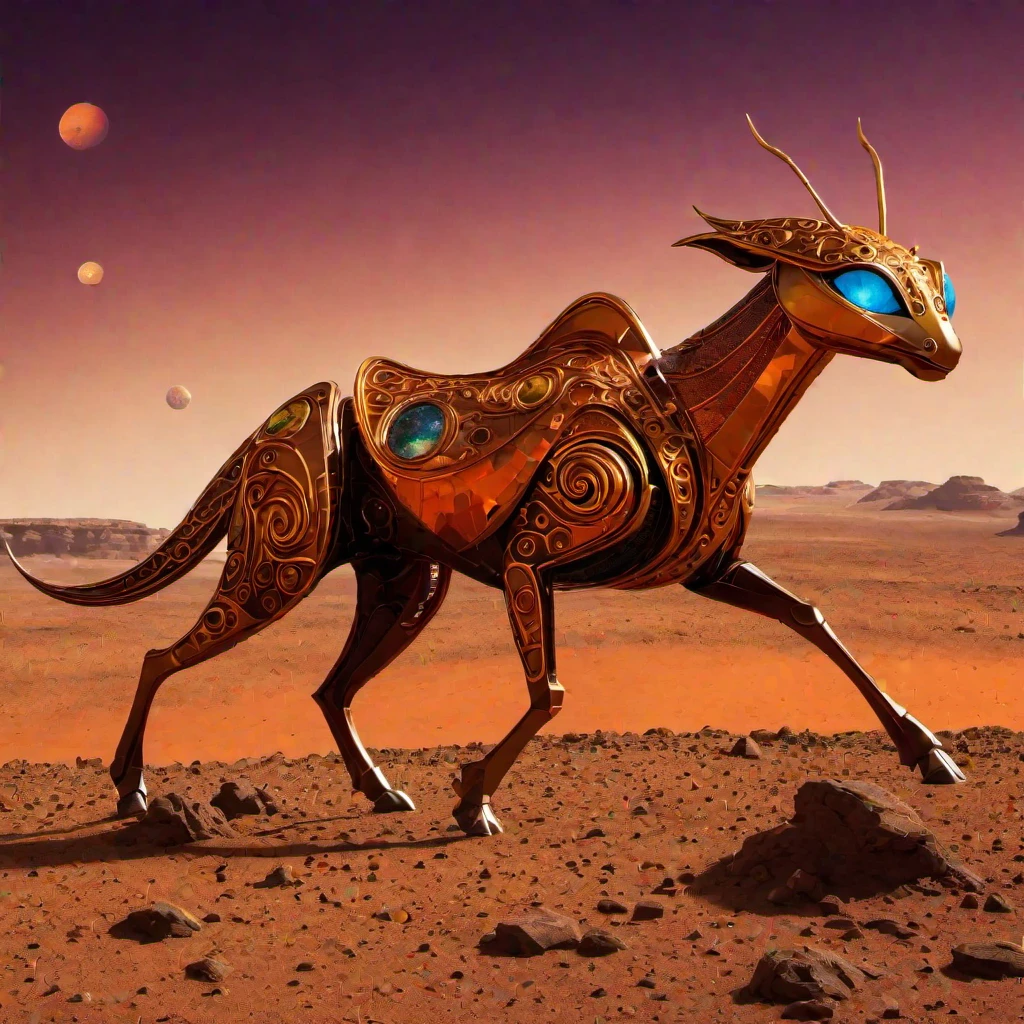 (masterpiece, best quality:1.2), Magical creatures from mars