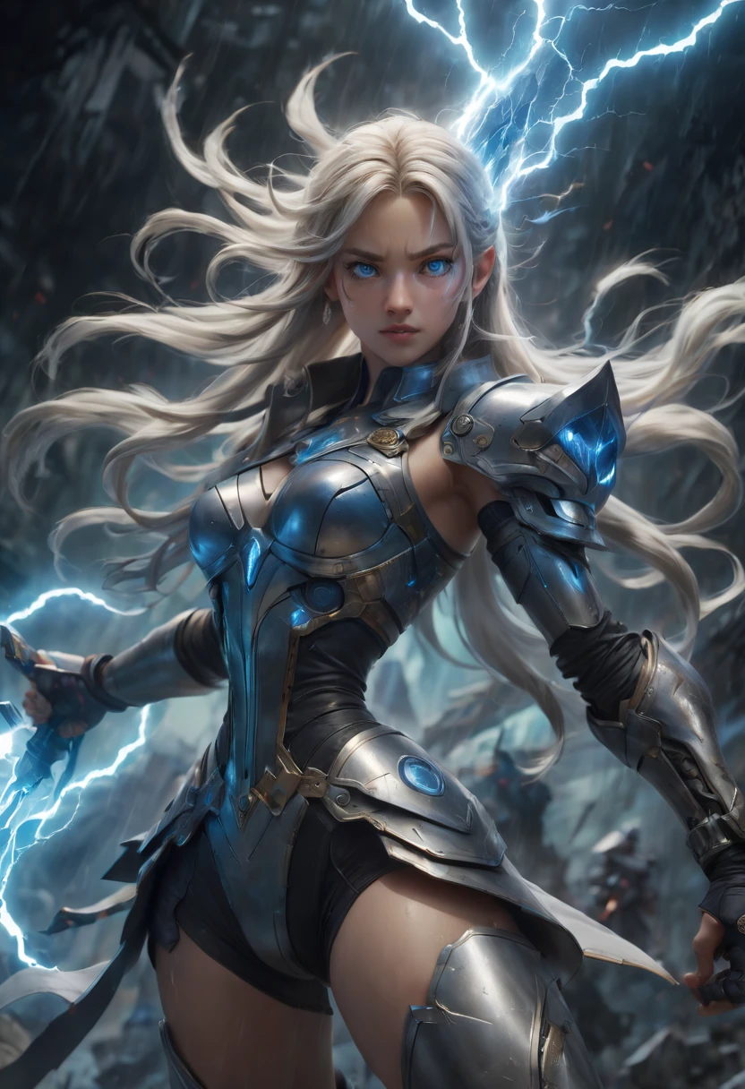 Hero of Another World, Weapon, fighting, battlefield, Motion Blur, best composition, (best quality, masterpiece, Representative work, official art, Professional, Ultra intricate detailed, 8k)