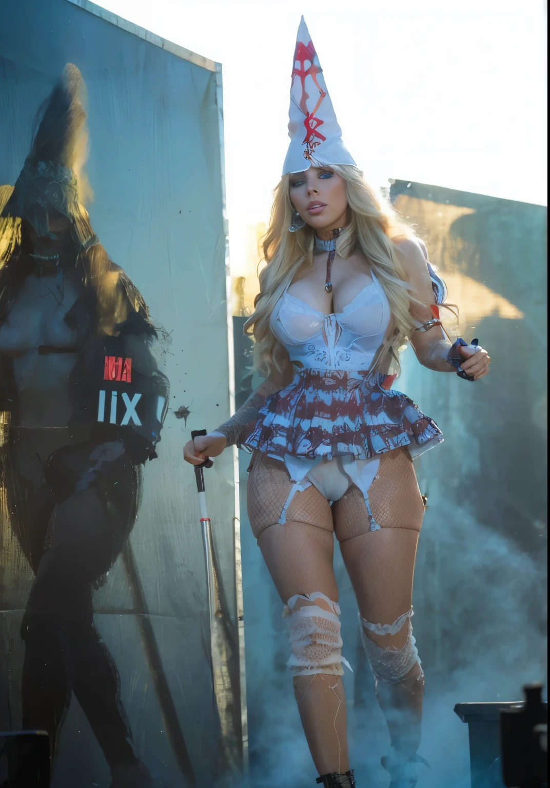 (masterpiece), best quality, expressive eyes, perfect face, maria brink bien chichona, chichotas chichona chichuda tetona tetotas, tight muscular muslos, meaty wide caderas, caderas amplias, nalgona, statuesque legs, perfect, gentleman club bunny, attractive burlesque, maria brink gorgeous mom bod, performing on stage, goddess mamacita, perfect face, face repair, a woman that is standing on a stage, maria brink giving a concert, live concert of maria brink singer performing on stage, goddess queen, by David LaChapelle, evil godess, “ full body, bold rave outfit,
