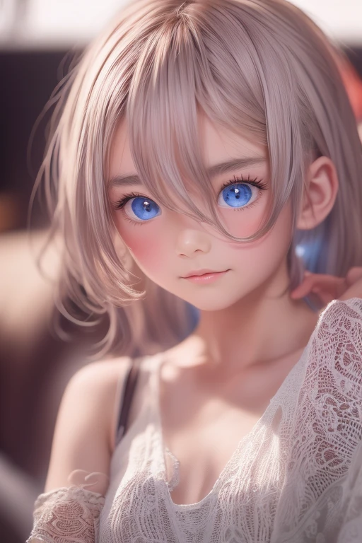 highest quality, realistic, 8K, High resolution, full color, 1 girl, woman, 15 years old woman, (pupil, light in the eyes), detailed beautiful face,beautiful skin,looking at the viewer:1.8, (1 girl eyes looking at the viewer:1.55), Upper body NSFW
