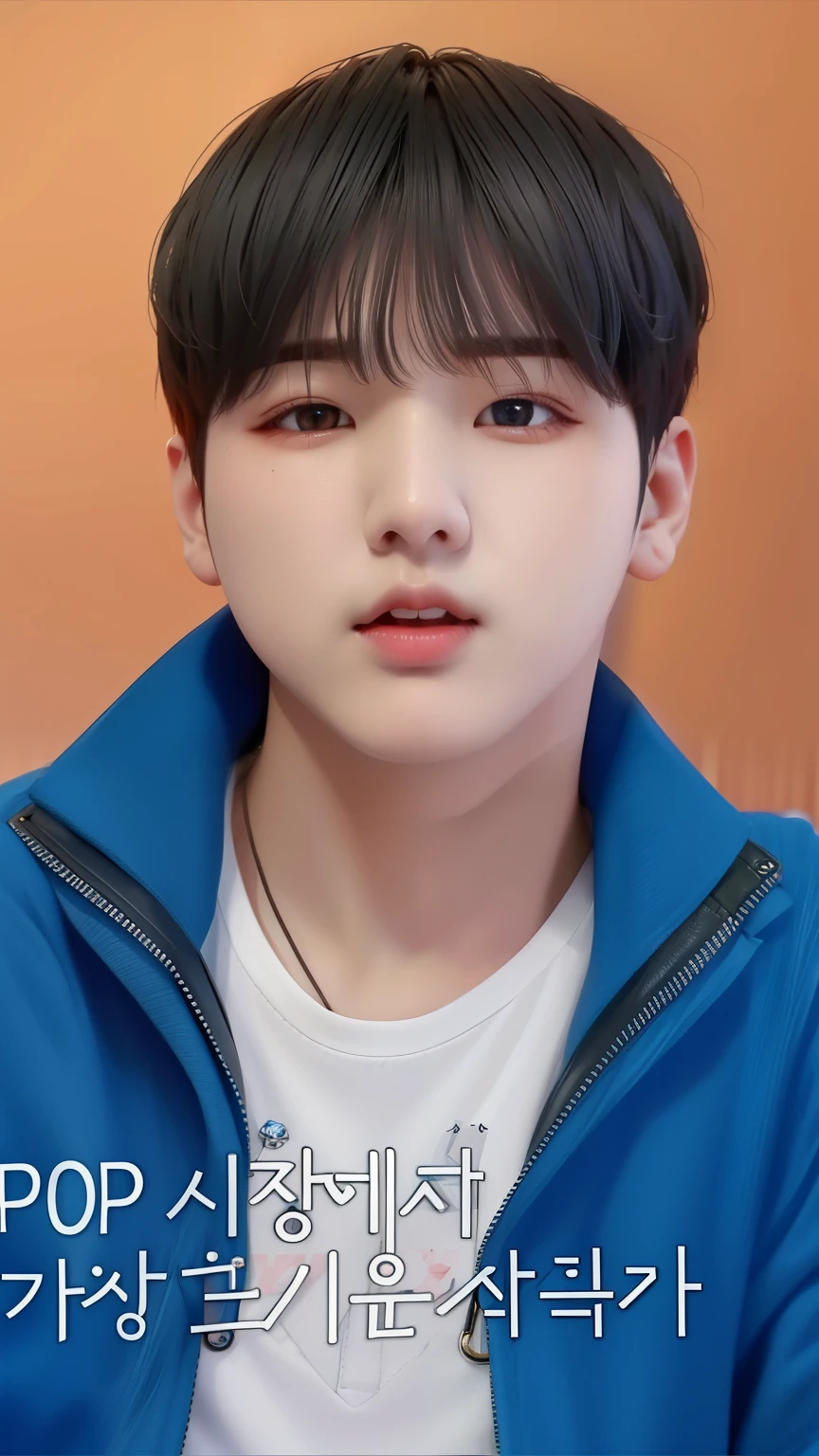 um close de uma pessoa vestindo uma jaqueta azul e uma camisa branca, Yoongi de cabelo preto, hyun, adorable and pale korean face, min yoongi, chave ainda, suga BTS