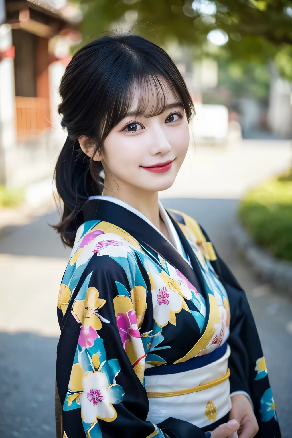 (kimono)、Random pose、(top quality,Masterpiece:1.3,ultra high resolution,),(Super detailed,Caustics),(Realism:1.4,original shooting,)Ultra-realistic capture,a very detailed,High resolution 16K close-up of human skin、 Natural skin texture、、Skin looks healthy and even-toned、 Use natural light and color,1 girl,Japanese,60 years old,kawaii,A black-haired one,Zhongfa,,Smile,,(depth of field、Color difference、、Wide lighting range、natural shadow、)、