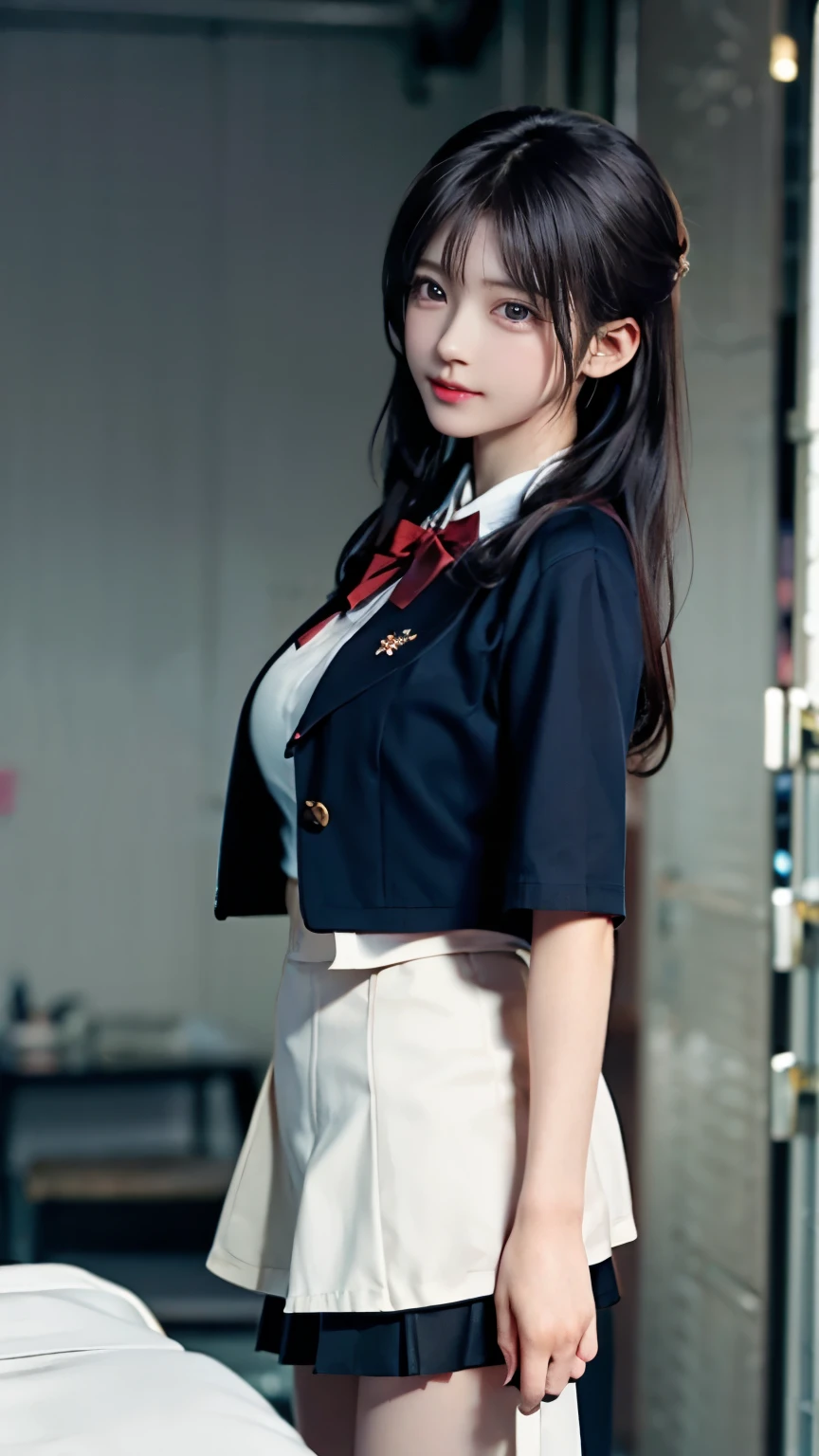 8K、RAW Photos、Highest quality、Super detailed、Super Resolution、Ultra HD、8K壁紙、Amazing details blazer uniform girl ((White blouse with formal collar, Blue Blazer,
Red Check Skirt, Red checkered ribbon on blouse)), Complete limbs, Full Finger,
((A woman is sleeping with her eyes closed))、((Sexy floral underwear))、Brown Hair、White skin