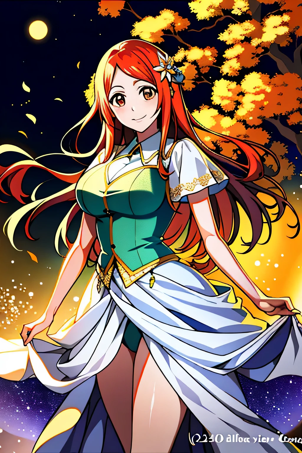 Orihime Inoue in a stunning, ethereal depiction with vibrant colors, exquisite details, and breathtaking light.