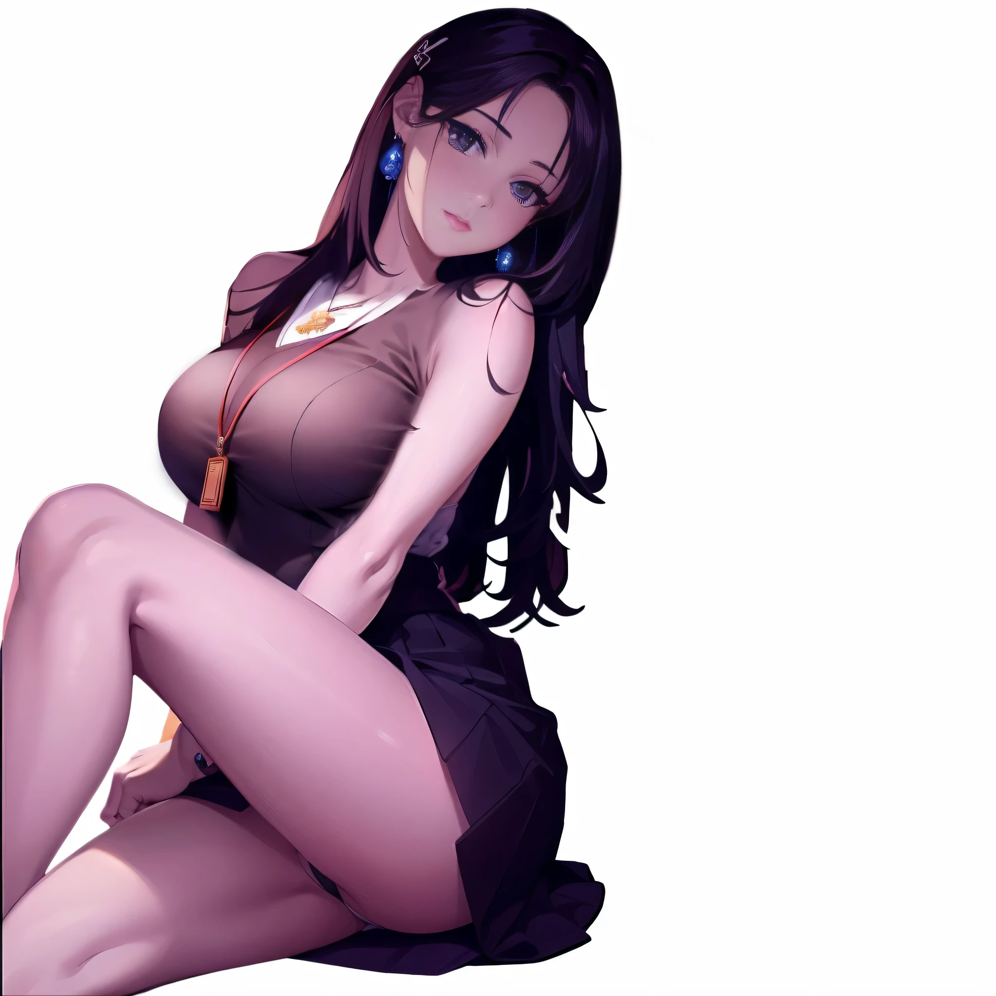 anime girl sitting on the ground with her legs crossed, seductive anime girl, Beautiful charming anime woman, beautiful anime girl squatting, April rendering, Smooth anime CG art, Tifa, seductive Tifa lockhart portrait, attractive anime girl, Nico Robin, Tifa lockhart, (anime girl), Beautiful seductive anime teen, Beautiful anime woman, Anime cute art style