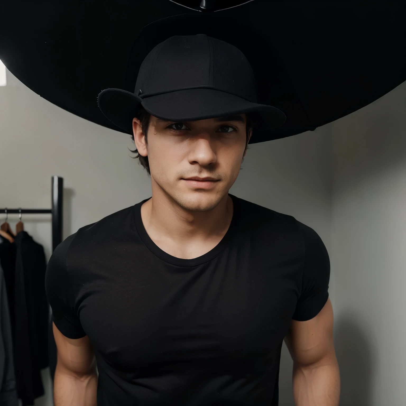 I am a dashing man who looks neat and likes the color black, likes wearing hats and t-shirts