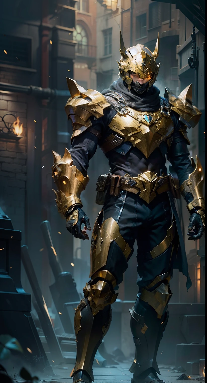 Change color to black gold,some black lines(Ensure its layering and armor texture,Gold is the main color,Same as original)