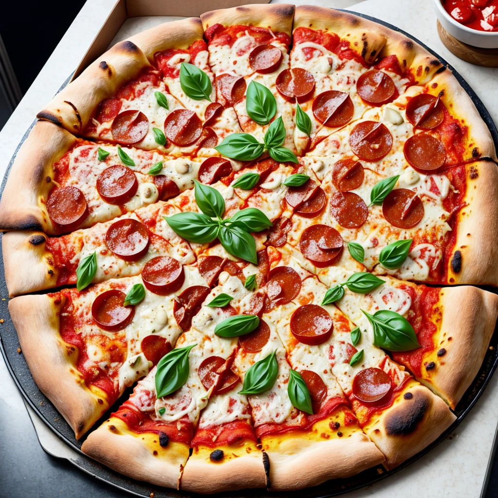 One delicious looking pizza.