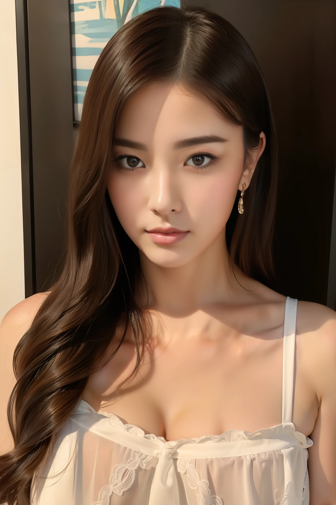 ((top-quality、8K、​masterpiece:1.3))、korean、girl with、medium tits、with round face、bbw、A sexy、red blush、Whip whip、thighs thighs thighs thighs、cute little、sexy dress