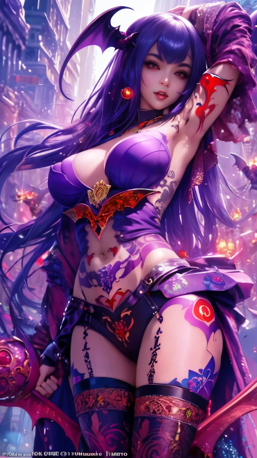 (Masterpiece, Top Quality, Top Quality, Official Art, Beautiful and Aesthetic: 2), (small breast:1.3),(beautiful tattoo:2),(Photorealistic: 1.4), Sharp Focus, (Wearing Detailed Body Jewelry, one girl, Beautiful Sexy, ((Succubus Demon:2 ))), (dynamic pose), (change pose), (dynamic angle), beautiful face, detailed face, perfect proportions, small breasts, navel, crotch gap, thighs, cowboy Shot, Highly Detailed, (Fractal Art: 1.4), Colorful, Best Detailed, (Sexy Armor:1.3), ((Movie Lighting)),cool beauty,tall women,Precisely expresses details such as face and skin texture,beautiful eye,double eyelid,delicate skin,slender body shape,