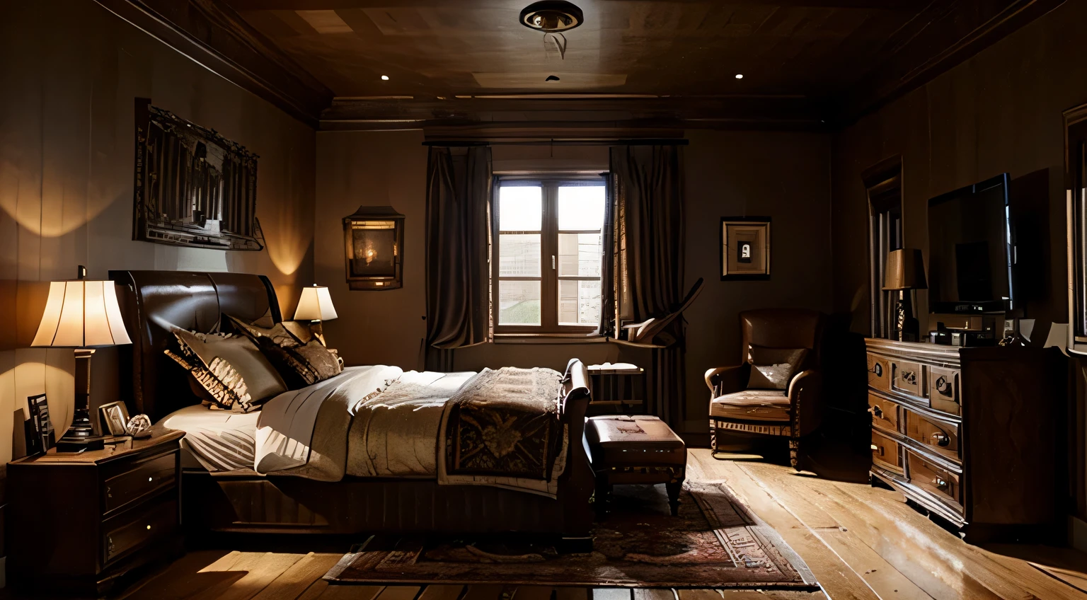 steampunk, bedroom, interior, interior에, design
