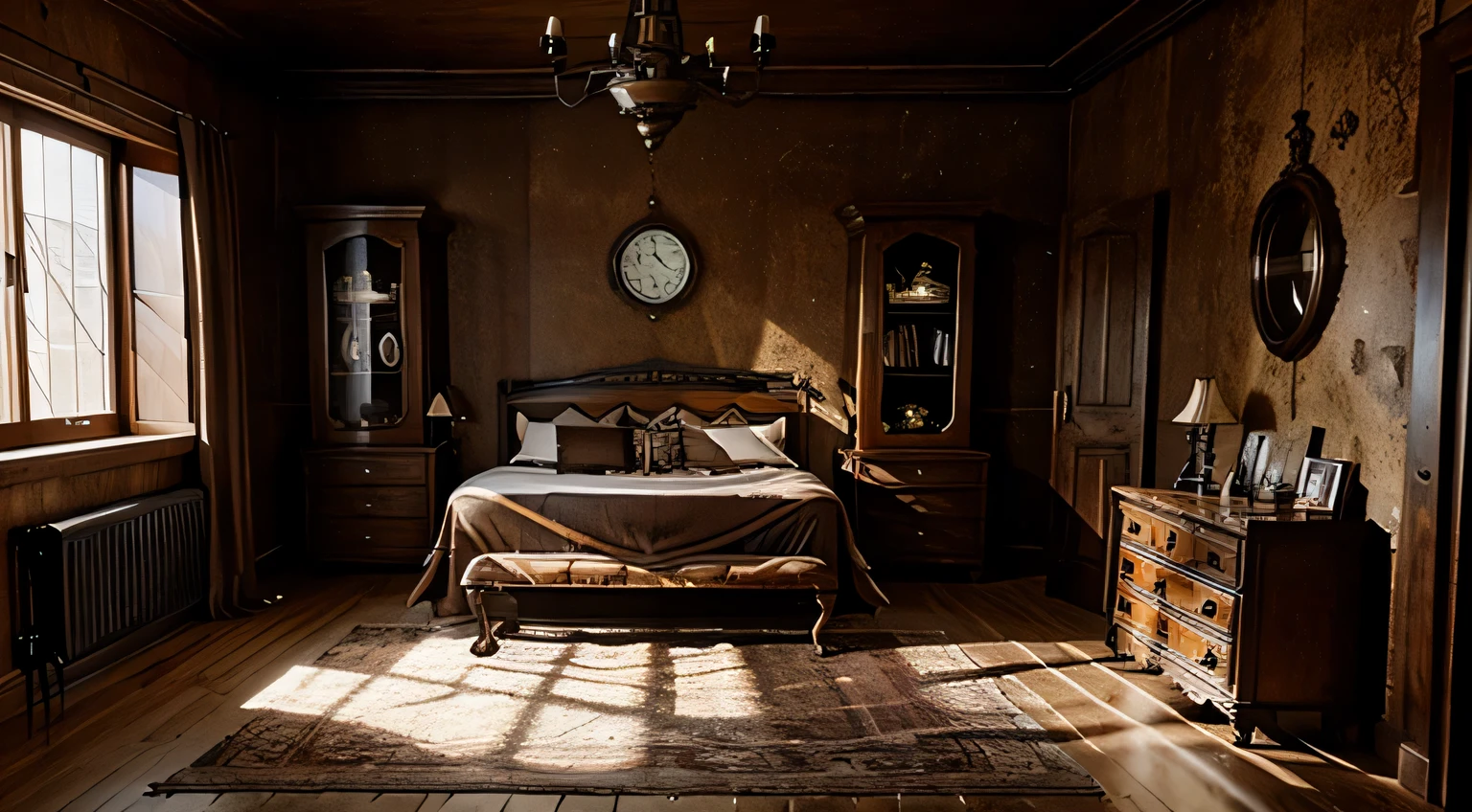 steampunk, bedroom, interior, interior에, design
