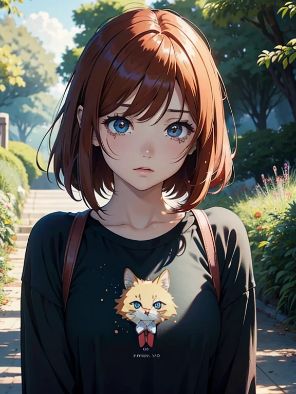 Chica anime con pelo rojo y ojos verdes mirando algo, impresionante retrato de cara de anime, arte anime limpio y meticuloso, arte de anime digital detallado, ojos rojos llorosos, hermosa cara de anime, arte de anime detallado, estilo de anime4 K, un hermoso retrato de anime, hermosas ilustraciones de anime, retrato detallado de una chica anime, Ilustraciones de anime detalladas, arte animado digital, tears fall from eyes