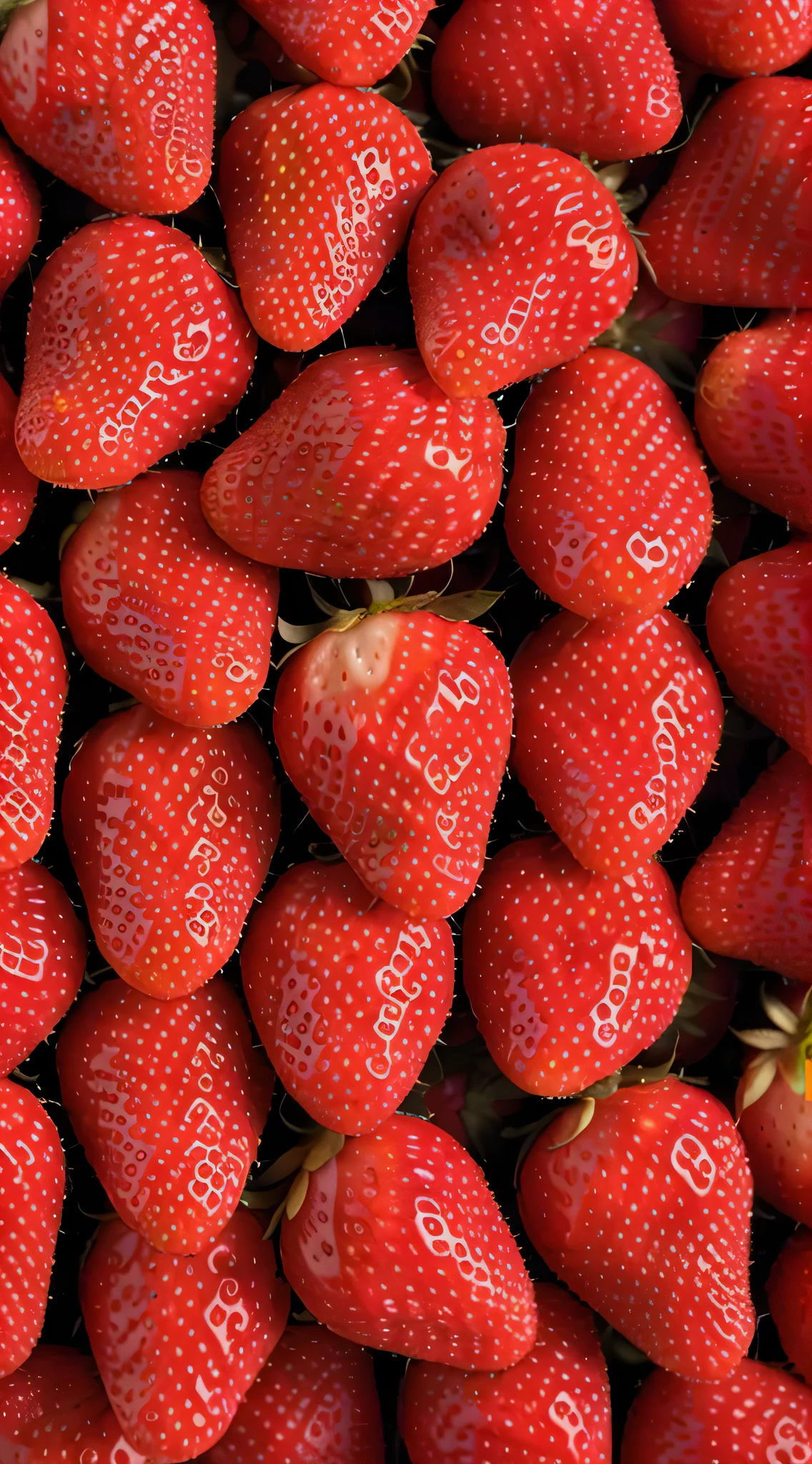 a close up of a pile of strawberries with the words love written on them, strawberries, strawberry fields forever, strawberry, fight with strawberries, “berries, ❤🔥🍄🌪, berries, 3 4 5 3 1, 🎀 🧟 🍓 🧚, 🎀 🗡 🍓 🧚, next to sliced strawberries, squashed berries, fruit, strawberry granules