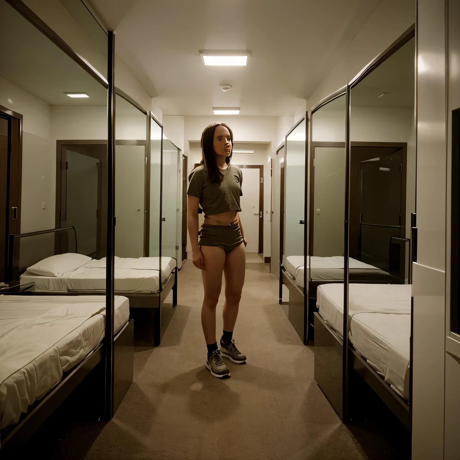 A room full of 32 identical clones of Ellen page