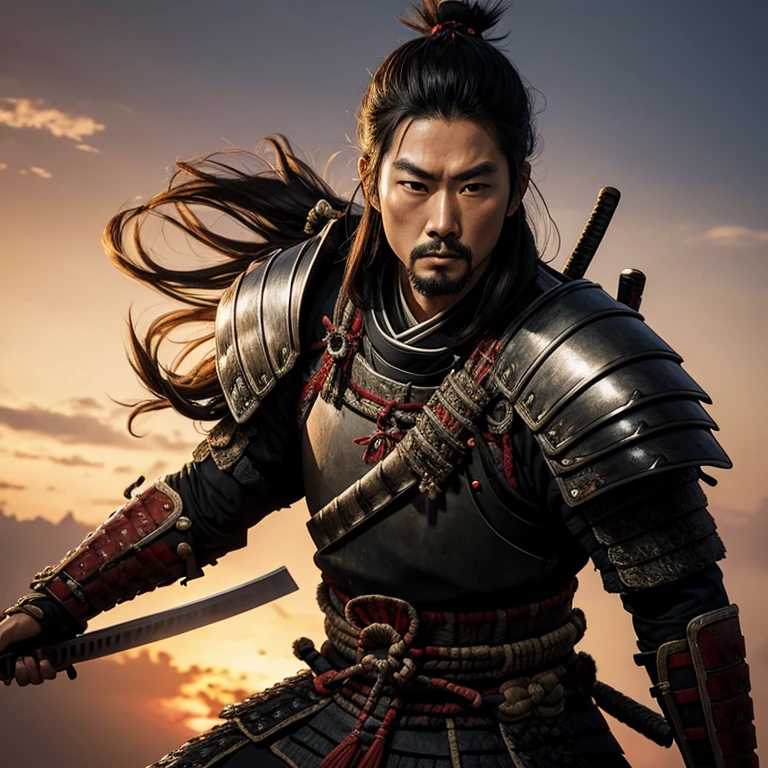 Realistic depiction of a Samurai warrior.