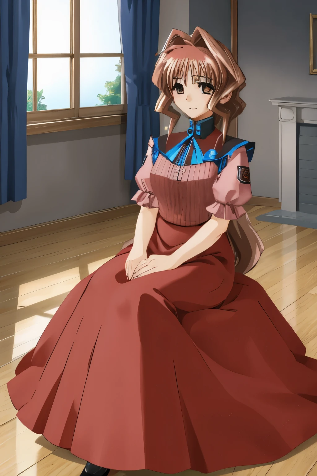 Jinguuji Marimo in a pink dress posing in a room., vestida con un vestido rosa, vistiendo un vestido floral rosa, dressed in a vestido de flores, irina nordsol kuzmina, una hermosa rubia, vestido abierto, vestido sin tirantes, vestido florido, dress in rococo style, ekaterina, usando un vestido maravilloso, vestido romantico, vestido de flores