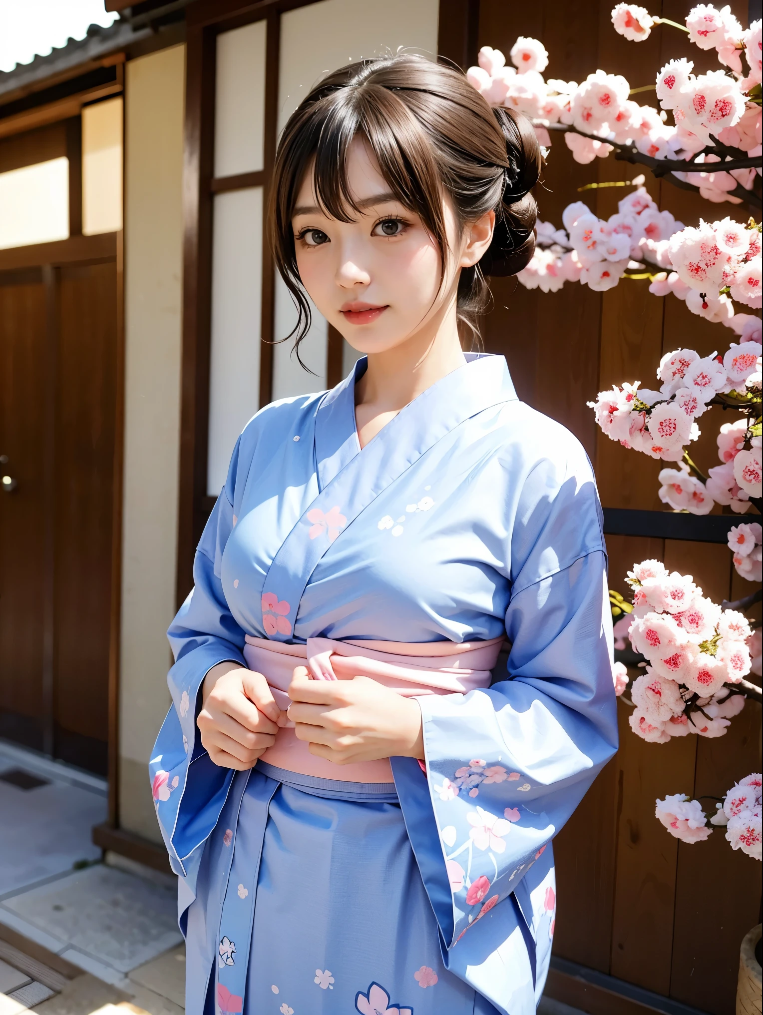 Sakura Kinoshita。Beautiful woman in yukata。