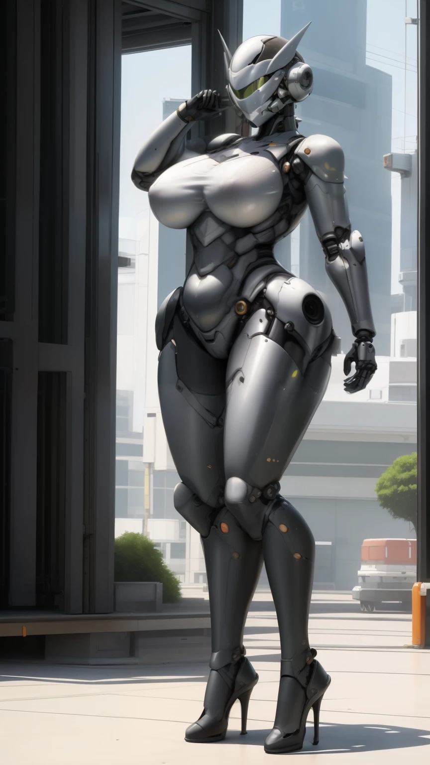 there is nothing, alone, Helmet, cowboy shot, glass visor、Faceless、mask、spaceship, industrial, performer,
(very detailed, masterpiece, highest quality), fat girl、adult woman、Chubby-chan、thick body、reality、professional photos、genuine、thick body, big 、 big ass、big belly、thick thighs、mechanical bodysuit, tight suit,、full body portrait、high heels、full body portrait、stand on tiptoe、facing forward、model standing、standing with legs apart、