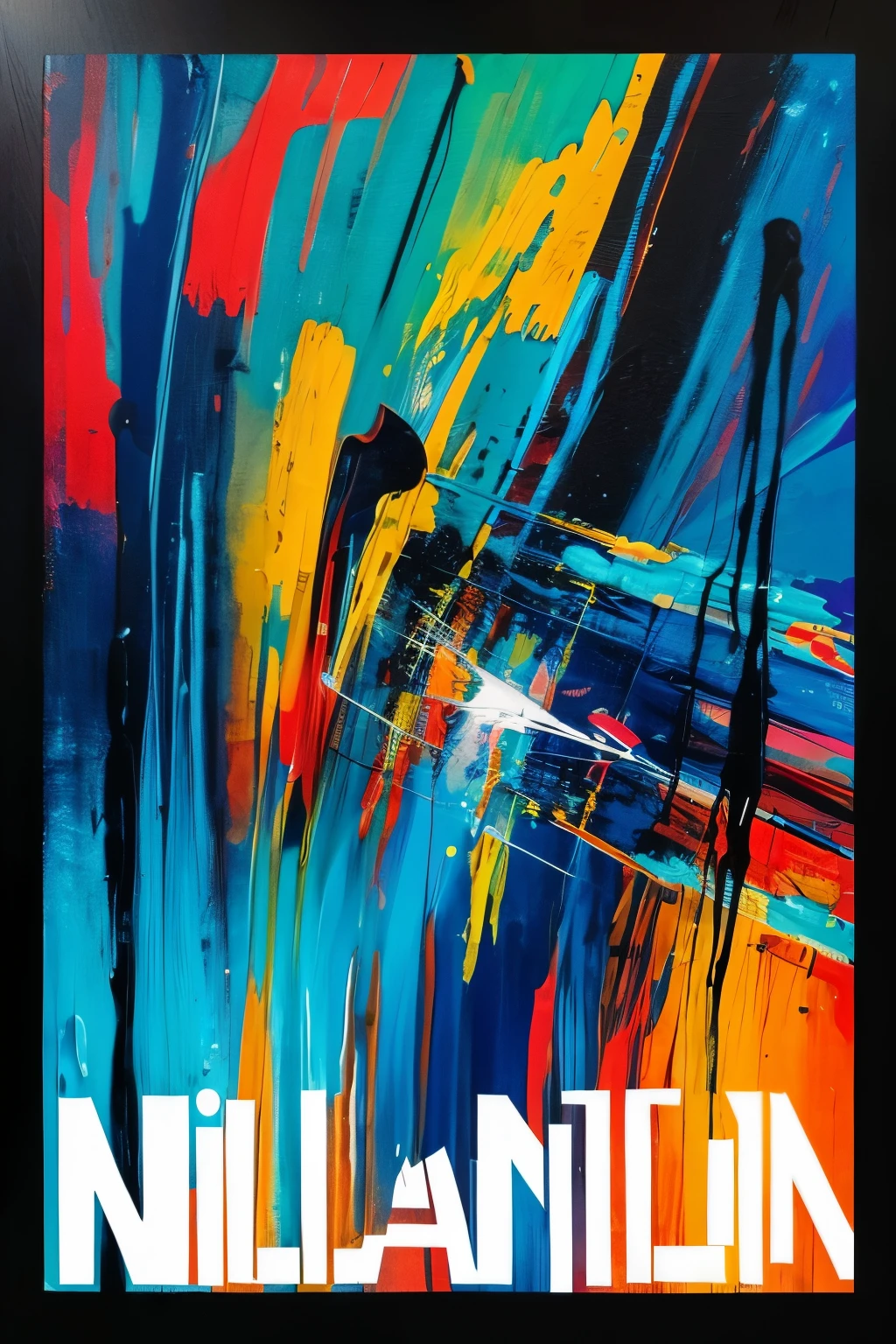Nordic,hip hop,abstract painting,colorful,techno,Flyer
