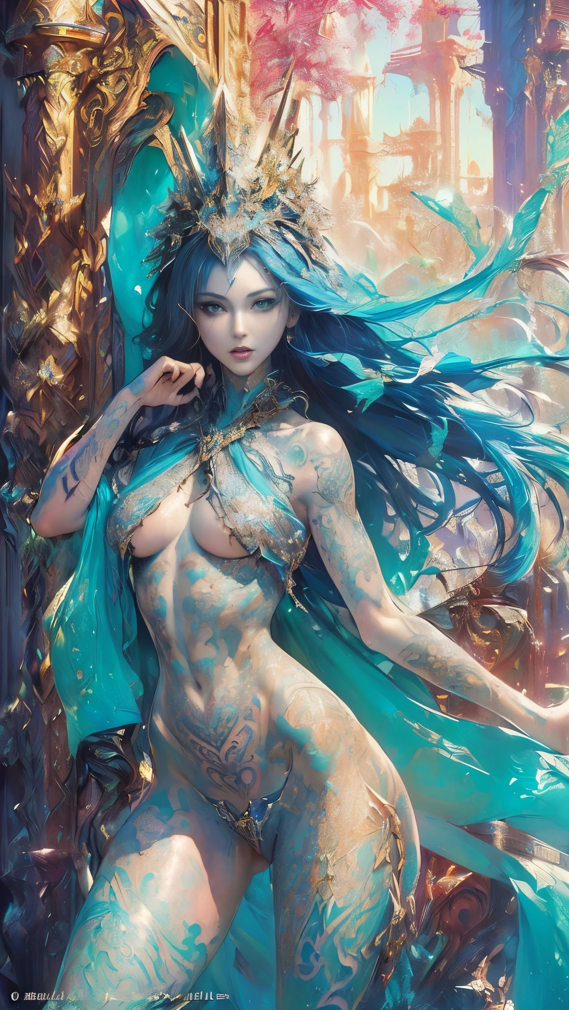(Masterpiece, Top Quality, Top Quality, Official Art, Beautiful and Aesthetic: 2), (beautiful tattoo:2),(Photorealistic: 1.3), Sharp Focus, (Wearing Detailed Body Jewelry, one girl, Beautiful Sexy, ((Succubus Demon ))), (dynamic pose), (change pose), (dynamic angle), beautiful face, detailed face, perfect proportions, (small breasts:1.6),navel, crotch gap, thighs, cowboy Shot, Highly Detailed, (Fractal Art: 1.5), Colorful, Best Detailed, (Sexy Armor:1.6), ((Movie Lighting)),cool beauty,(tall women:2),(Precisely expresses details such as face and skin texture:2),(beautiful eye:2),)double eyelid:2),(delicate skin:2),(slender body shape:2),