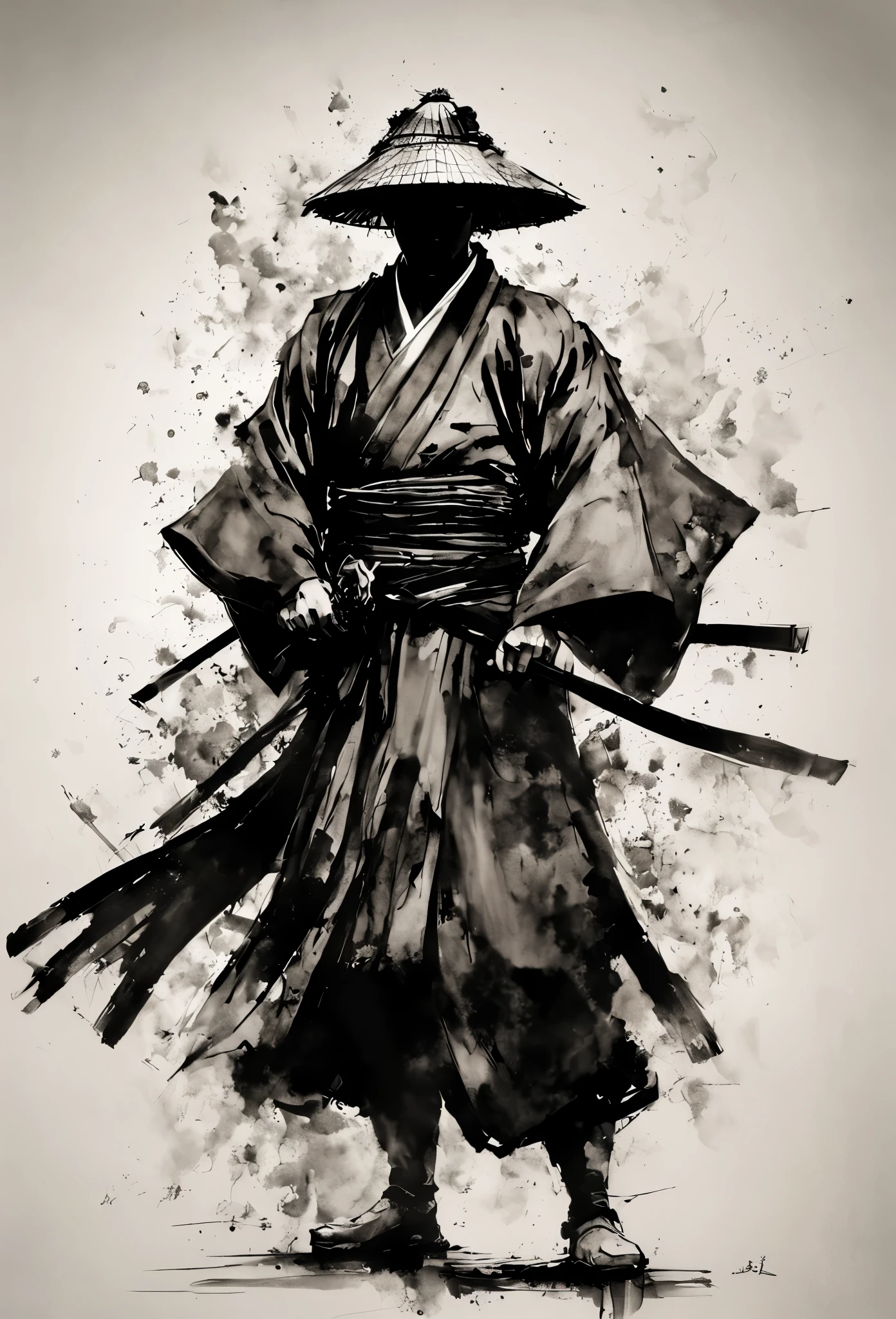 samurai wearing armor,black,Draw in black on a gold background,Japanese painting,draw with ink,Shades of black unique to sumi-e,A shading technique unique to sumi-e,he has someone important to protect,I&#39;m about to take on a life-threatening battle.,Expresses strong determination and will,A straight and beautiful sword:Traditional crafts:masterpiece:made in Japan,metallic luster,masterpiece,Inheriting the spirit of Akira Kurosawa,cool,wonderful,used in a movie poster,professional works,最高masterpiece,High resolution,moderate dirt,History and traditions