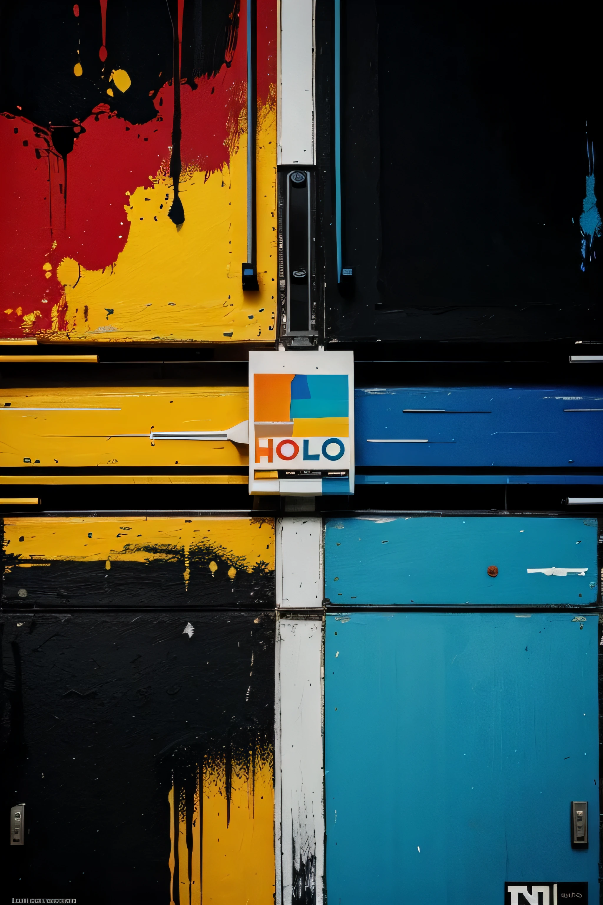 Nordic,hip hop,abstract painting,colorful,techno,live,Flyer