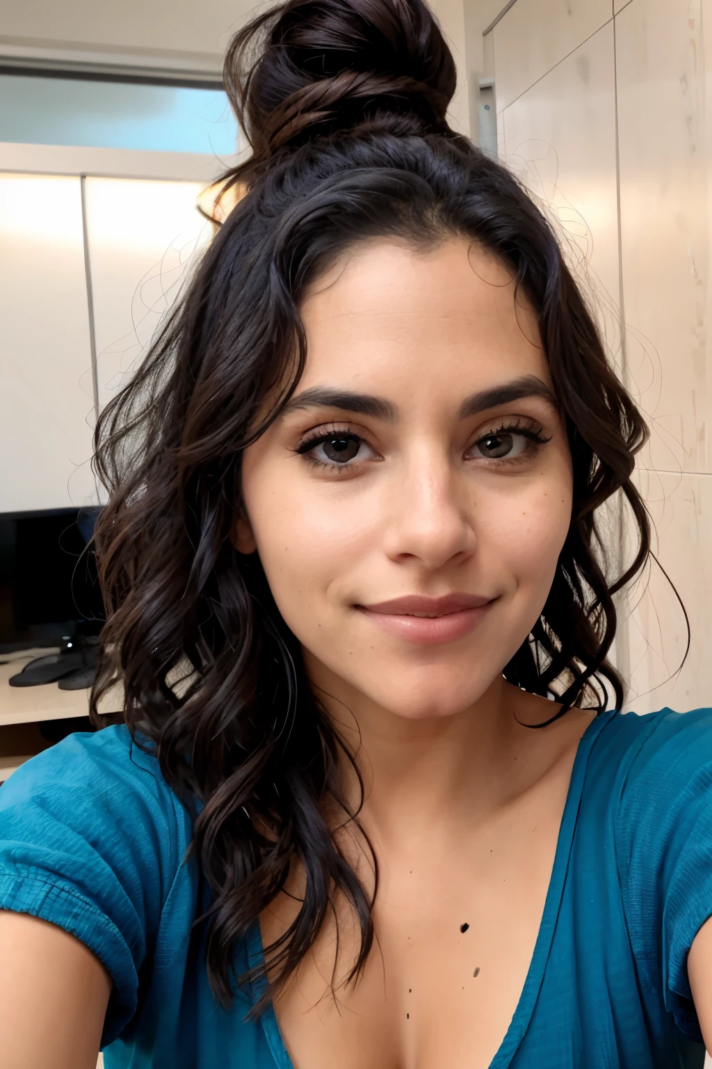 Face selfie photo of beautiful Israel 30 year old woman
