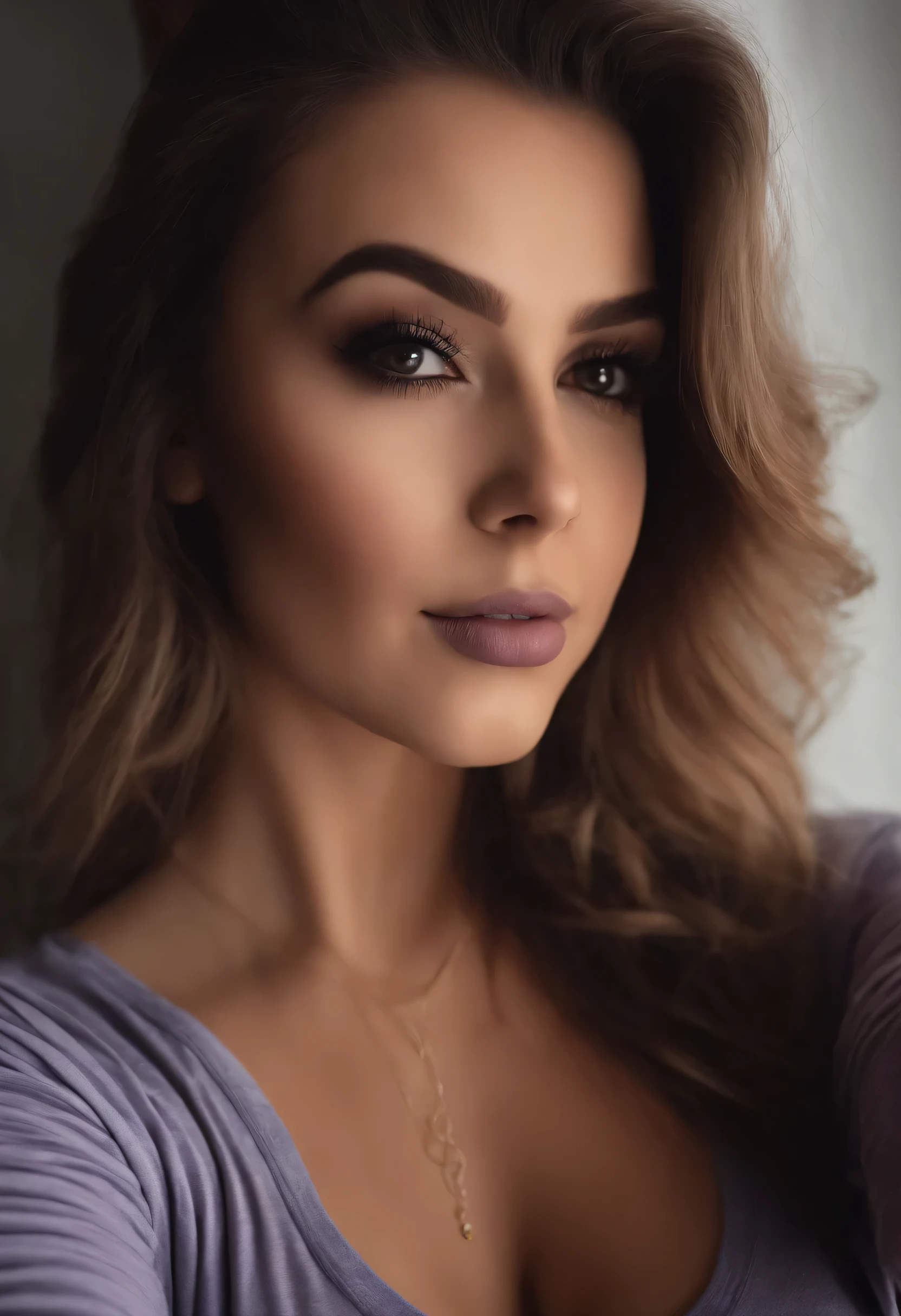 Arafed Frau mit passendem Tanktop und Leggings, very big breast, at a nightclub, Sexy girl with brown eyes, portrait sophie mudd, brown hair and big eyes, Selfie einer jungen Frau, Augen im Schlafzimmer, Violet Myers, ohne Make-up, Natural makeup, Drehen Sie sich, um in die Kamera zu schauen, lacht, Gesicht mit Artgram, dezentes Make-up, Stunning full body shot, im Schlafzimmer, Knackarsch, niedlicher Hintern, 4K