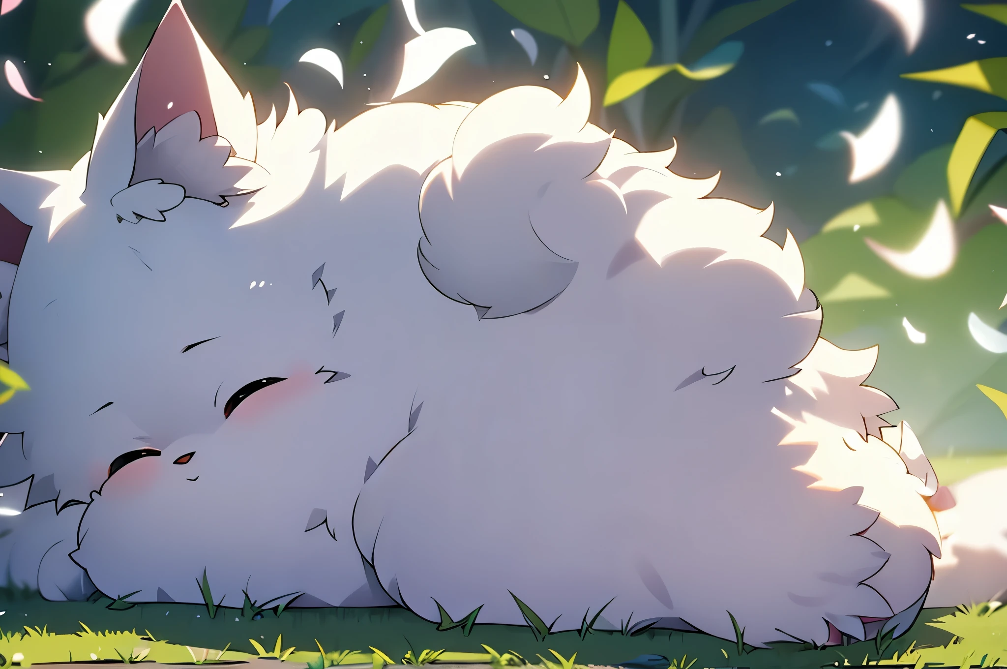 White fluffy fur 