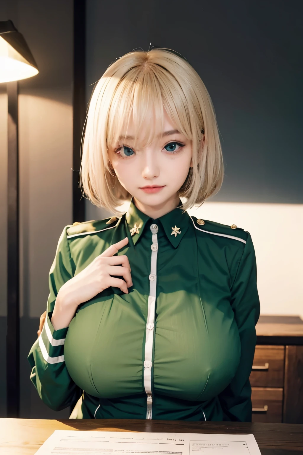 masterpiece, 4k, highresolution, highquality, green eyes