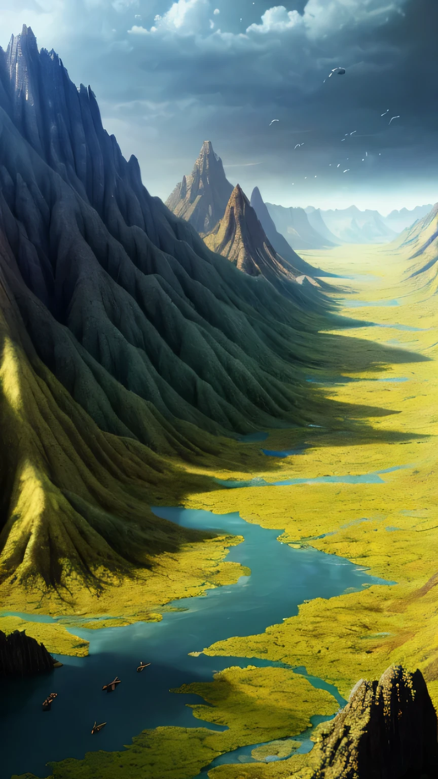 masterpiece, 最high quality, high quality, very detailed Cg Unity 8K wallpaper,ecological landscape ,A valley forgotten by time,Hugeness,Smooth,Lake Natron。。,tamarind,miniature,award winning photography, Bokeh, written boundary depth, HDR, full bloom, color difference ,realistic,very detailed, art station trends, Trending on CGsociety, Complex, high detail, dramatic, Art on the road